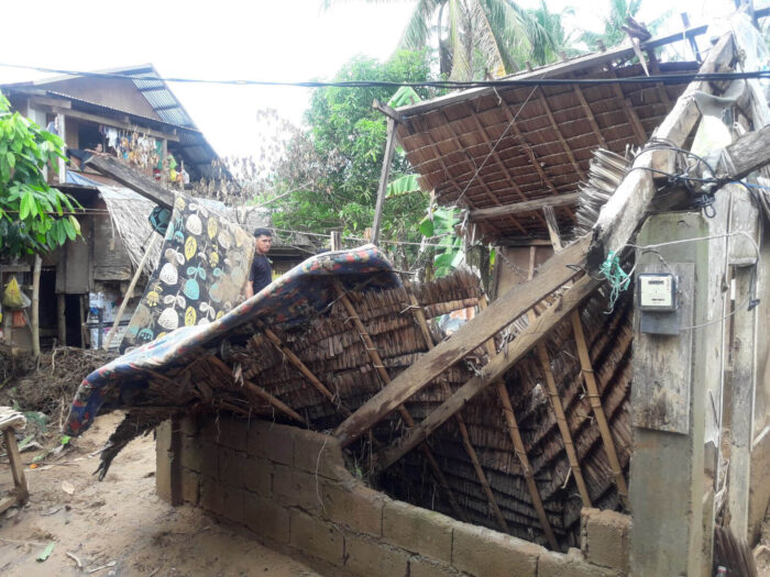 Homes destroyed after Typhoon Kai-tak in the Philippines
