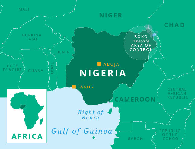Lake Chad Graphics Nigeria Map 