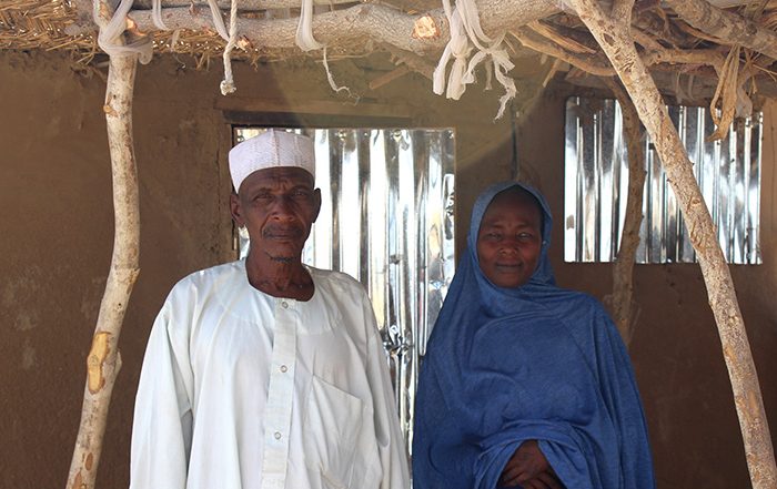 Man and woman inside a shelter in Cameroon